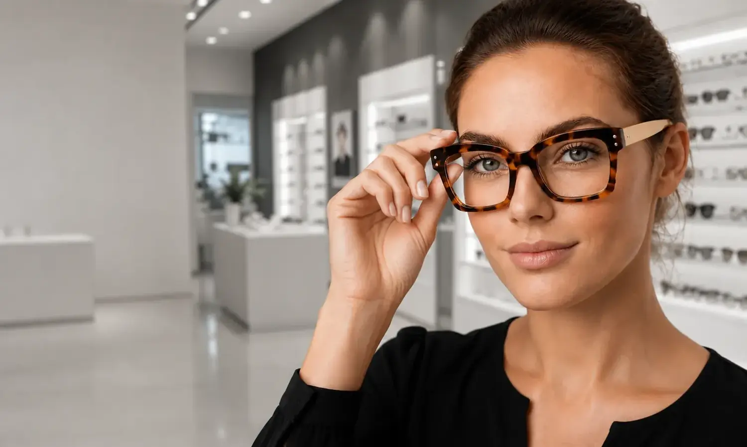 Cliente Ingrovision con occhiali personalizzati